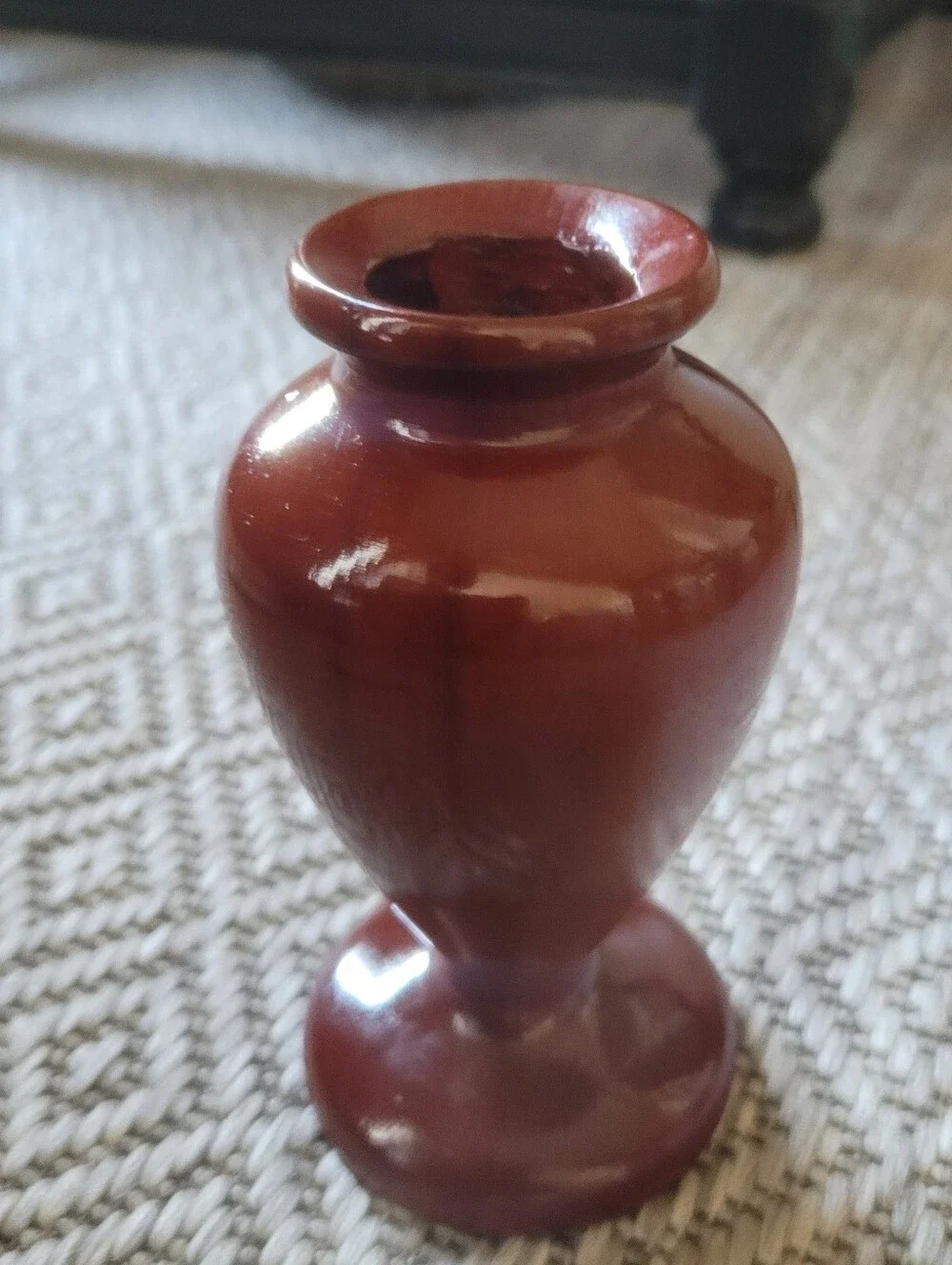 Vintage Spanish Hand-Turned Wood Bud Vase – Artesanía de Guipúzcoa Basque Art